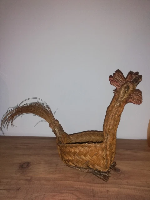 Panier à œufs en fil chromé en forme de poule - Rangement pour œufs