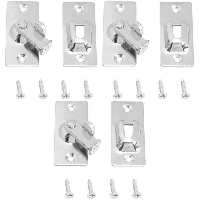 6 Pcs Barn Door Lock Push Pull Sliding Door Locks Right Angle Door Lock