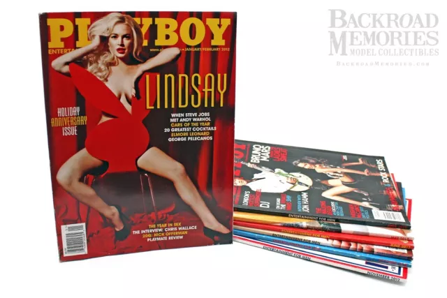 Lot of 2012 "Playboy" Magazines (7), by Playboy (USED) - READ FULL DESCRIPTION