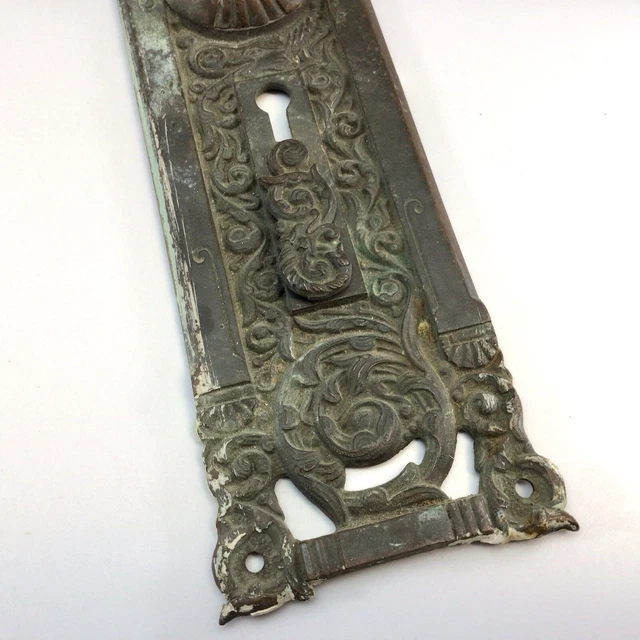 Antique Ornate Door Knob Back Plate Exquisite Architectural Hardware RH Co 3