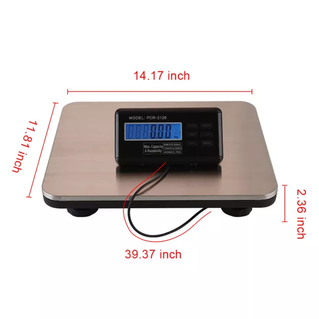 660LBS Digital Industry Shipping Postal Heavy Duty Platform Scale LCD Display
