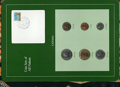 Coin Sets of All Nations Canada 1978-1986 $1 1985 25 cents 1978 UNC 86.5.8