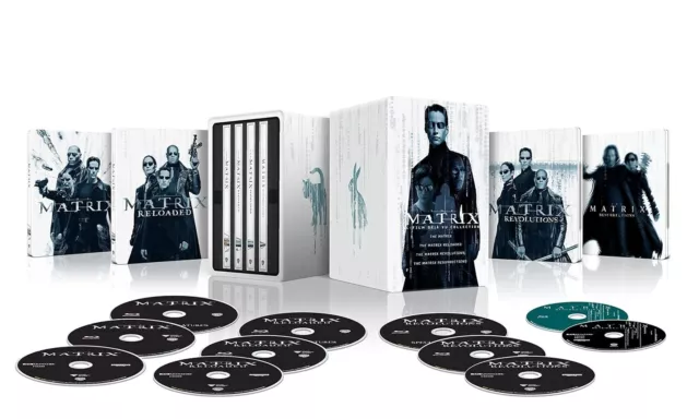 *FREE POST* The Matrix 4-Film Deja Vu Collection Boxset 4K UHD BLU-RAY SteelBook