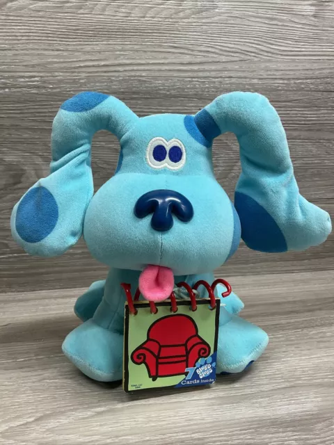 Vintage 1998 Blues Clues Plush w/ Handy-Dandy Notebook Viacom Eden Toys 10”