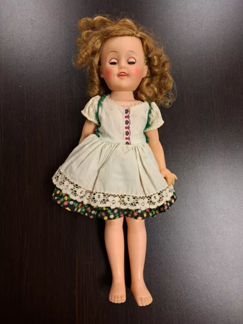 Shirley Temple Ideal Doll st-15 Sleeper Teeth 14 Inch. F