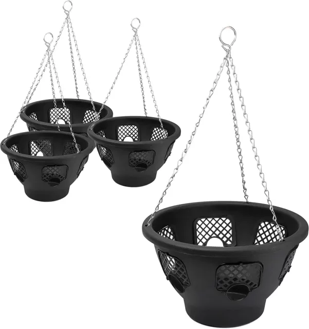 Black Hanging Baskets For Plants Flowers Garden Outdoor Hanging 12 Inch