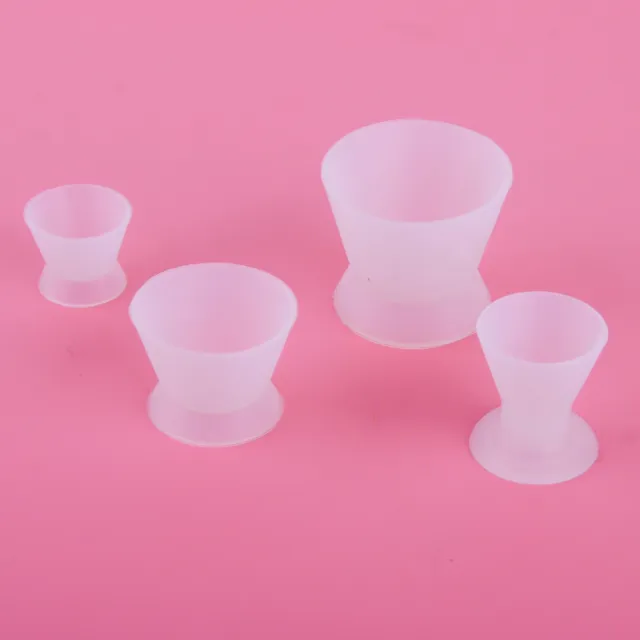 4PCS Dental Flexible Lab Silicone Mixing Cup Acrylic NonStick Bowl Dappen Dish