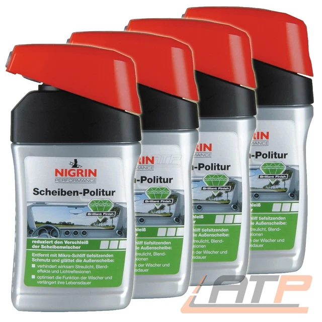 4x 300ml NIGRIN PERFORMANCE VETRO LUCIDATURA DISCHI LUCIDATURA VETRI