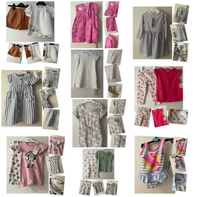 Neu mit Etikett Baby Mädchen Multilisting Sommerkleider Outfits Badebekleidung 12-18 Monate