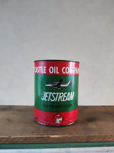 Latta Olio Jetstream Motor Oil Vintage Rara Pubblicitario