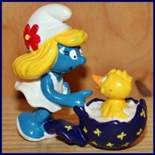 Figurine Schleich Schtroumpf – Schtroumpfette Indienne – Édition 1982 – Occasion