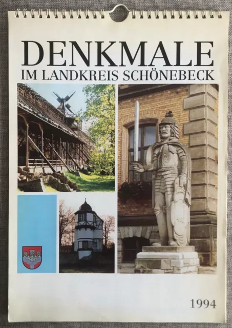 SCHÖNEBECK (Elbe), Kalender 1994 "Denkmale im Landkreis Schönebeck"