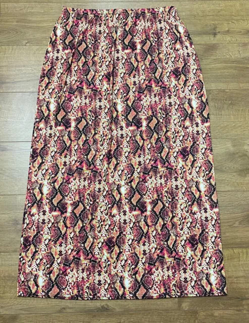 Ladies mix colours casual summer holidays maxi long skirt size UK 22