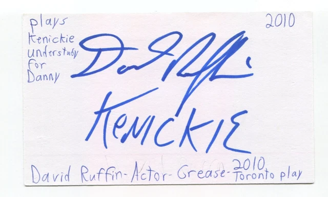 David Ruffin Signed 3x5 Index Card Autographed Actor The Man Who Knew Too Little
