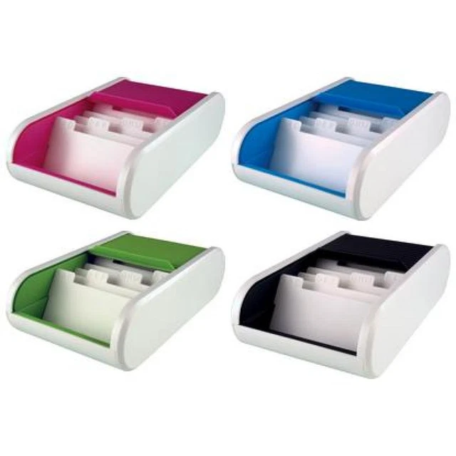 Visitenkartenbox 'the personal', grün-transluzent helit H6218050 (4012086024128)