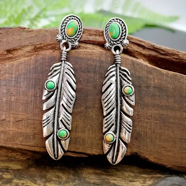 2” Silver-tone Earring Set Bohemian Retro Drop Dangle New Free Ship 222