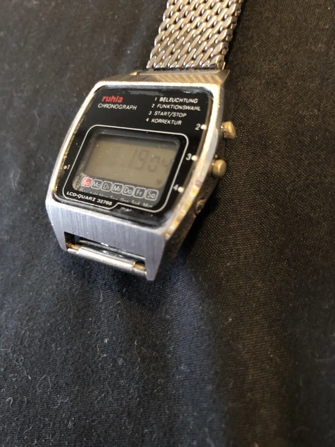 Ruhla LCD Quarz Chronograph