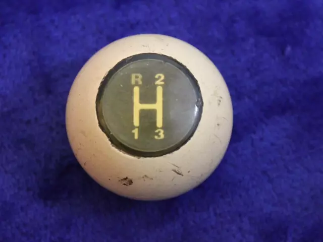 White Hurst 3 Speed Gear Shift Handle Accessory Auto Truck Manual GM Hot Rod