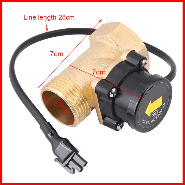 WASSER PUMPE WASSERDURCHFLUSS Sensor Durchflussschalter AC 220V 200W G1