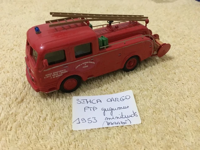 Ancien Simca Cargo 4x4 Bâché Pompier – Miniature Minitrucks Parade 1/43