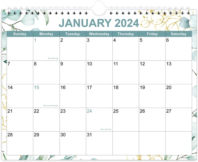 CALENDAR 20242024 WALL Calendar from January 2024 December 2024, 12