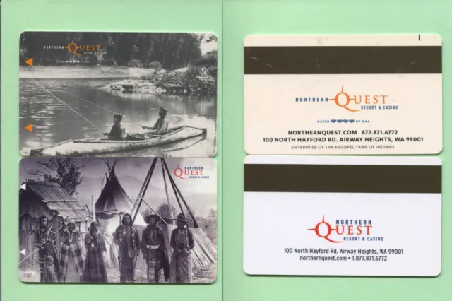 Northern Quest Resort & Casino WA Room Key Cards Used 2 Different Free Shipping