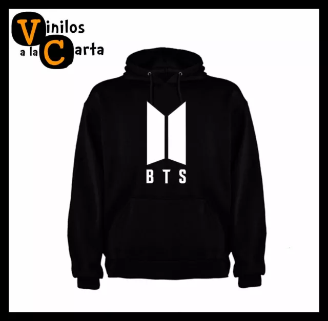 Sudadera capucha grupo Corea BTS boy band Jin Suga J-Hope RM Jimin Roly Negra