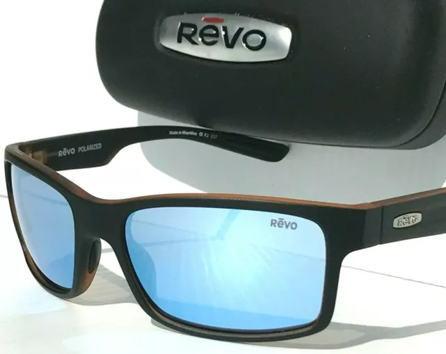 NEW* Revo Crawler Black Tortoise POLARIZED Blue Water Lens Sunglass 1027 01 BL