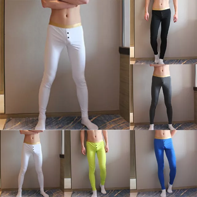 leggings thermiques serrés pour hommes couche de base gymnastique sport bas de