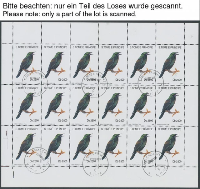 SAO TOME UND PRINCIPE 1992, Fauna und Flora im Kleinbogensatz (18), Marken