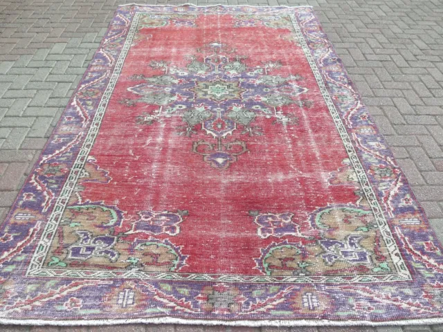 Area Rugs Floor Wool Rug Vintage Turkish Rug Classic Carpet Large Carpet 75x119"