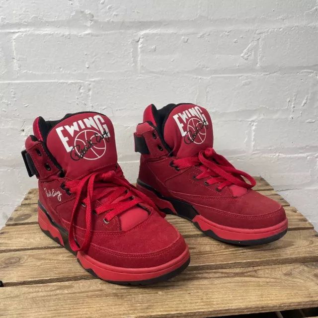 PATRICK EWING 33 HI red high top trainers 18.99 PicClick UK