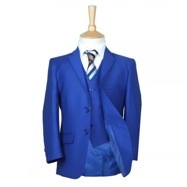 Royal Blue Boys Suit Italian Cut Pageboy Wedding Suits Blue Prom Communion Suit