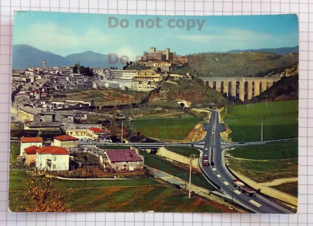 Cartolina Spoleto Panorama - viagg. '67 - Timbro  Applicate il numero di codice