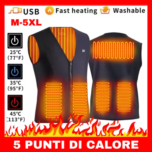 gilet riscaldato riscaldante con batteria USB professionale uomo donna elettrico