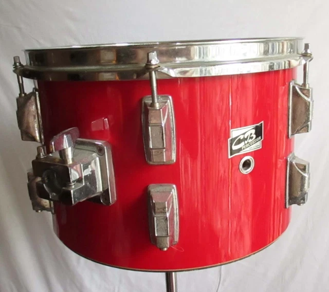 Vtg 80s CB700 DRUM 12x8 TOM TOM RED BXD