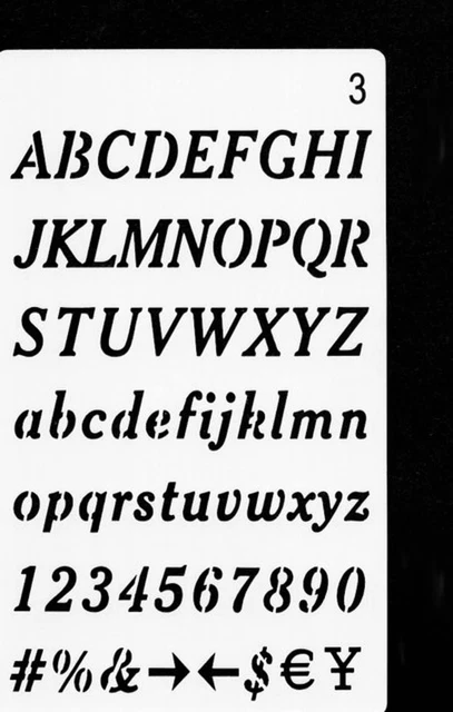 Oberfrase Schablone Buchstaben