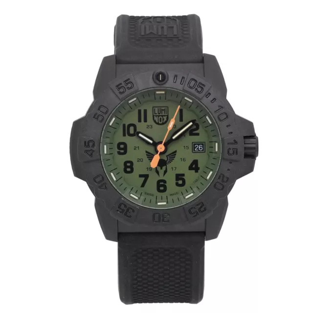 Luminox Navy Seal 45mm Carbon Green Dial Quartz Mens Watch XS.3501.BO.TV.SET