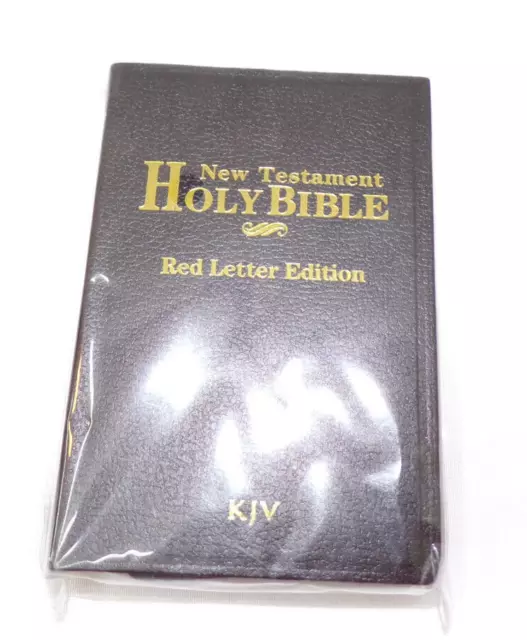 Greenbrier Inc. Hardcover New Testament Holy Bible KJV 5" x 3"  Black Red Letter
