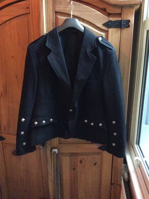 Uomo Denim Nero Rosso Piega Scozzese Moda Utilità Kilt SPORTS Kilt Taglia 28-62 - Foto 2