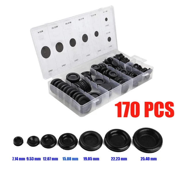 170PCS/SET FOR CAR Rubber Grommet Firewall Hole Plug Electrical Wire