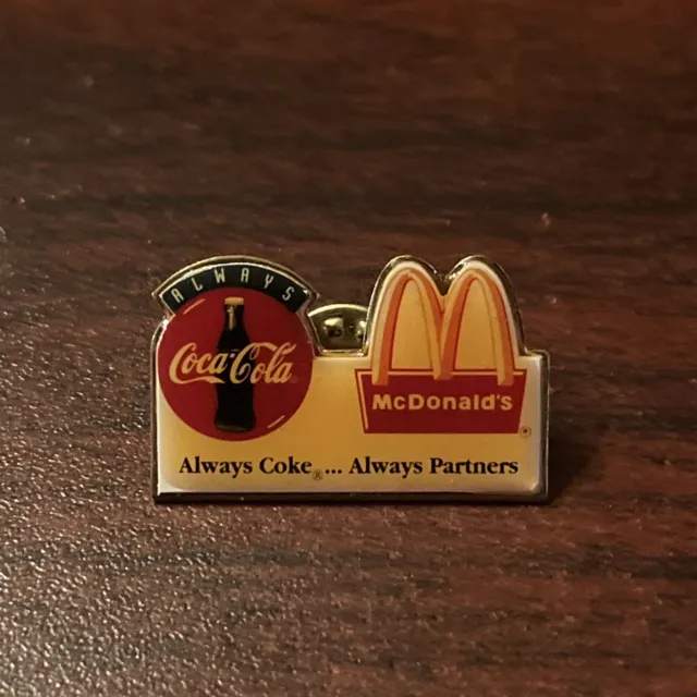 Coca-Cola McDonald’s “Always Coke…Always Partners” Lapel Hat Pin