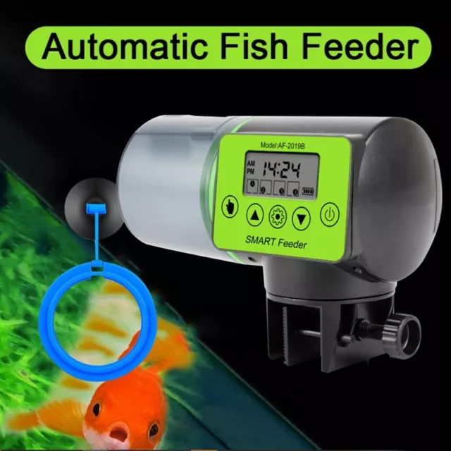 Automático alimentador para peces, LCD muestra temporizador, accesorios para acuario8058
