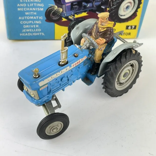 Vintage Boxed Corgi Toys No. 67 Ford 5000 Super Major Tractor 2