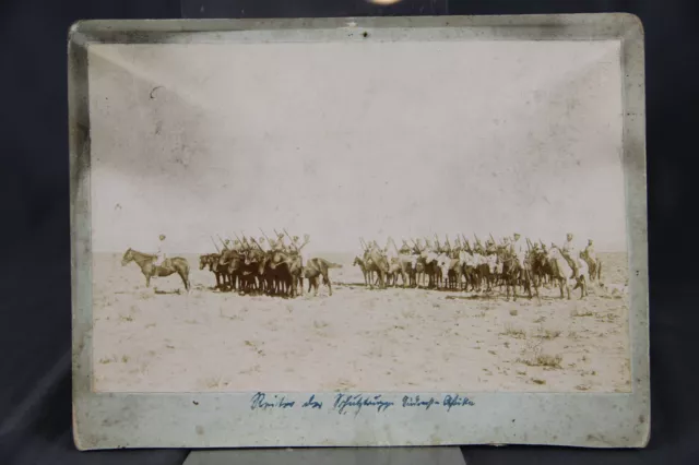 2 x Kaiserreich Kolonien Deutsch Südwest Afrika Fotos Kavallerie Keetmanskoop