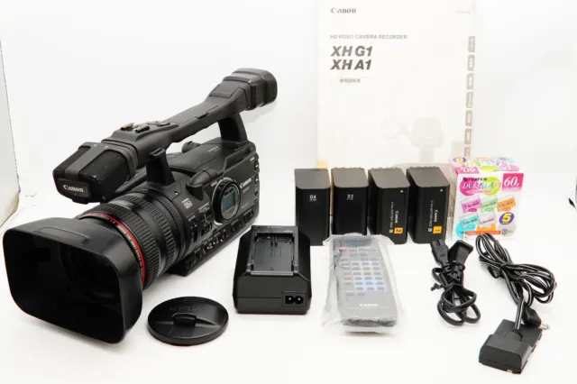 Exc+5 Canon XH G1 A 3CCD HDV Camcorder w/ Video light a lot bundle all works
