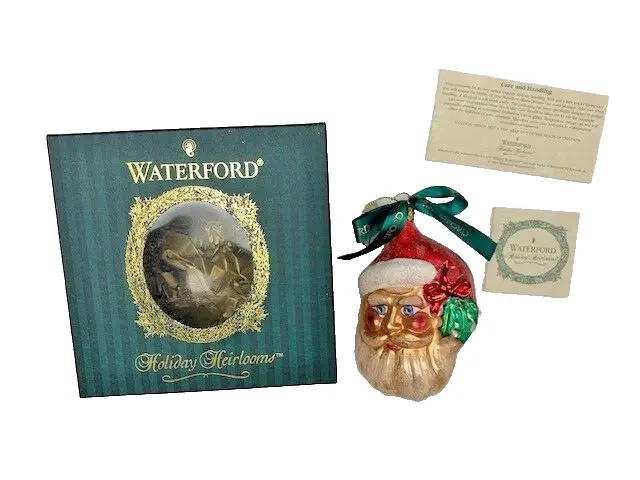 Waterford Christmas Ornament  Heirloom Nostalgic Collection Santa's Greetings