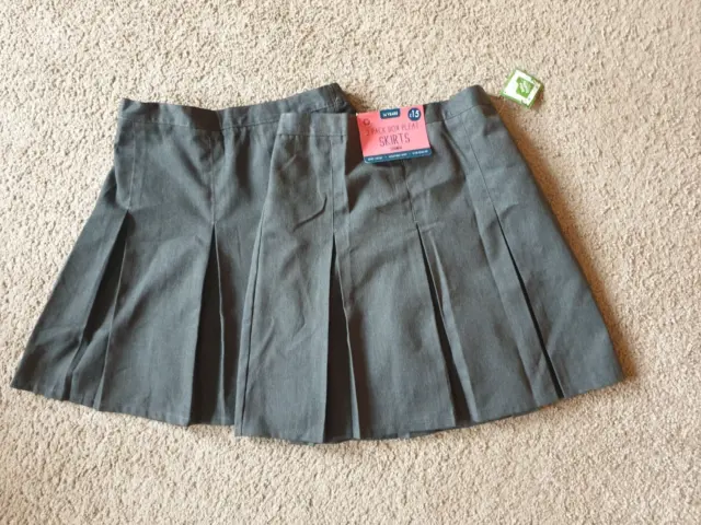 BNWT Matalan girls grey school skirt x2 Age 13-14, 14 years next day post