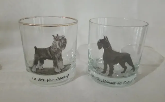 Schnauzer Glass Cups