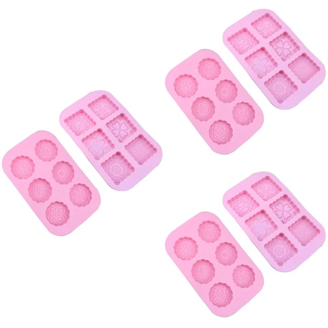 6 Pcs Sugarcraft Fondant Moulds Silicone Baking Chocolate Cake